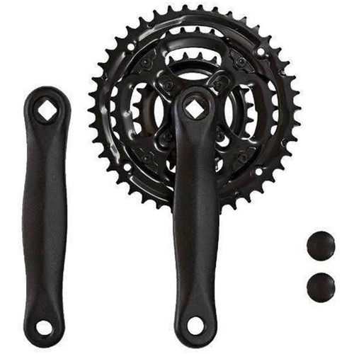 Pedivela Triplo Coroa 24x34x42d 6v 7v 8v Alumínio 170mm Para Mtb Bike Bicicleta 18v 21v 24v Reduzido Ponta Quadrada