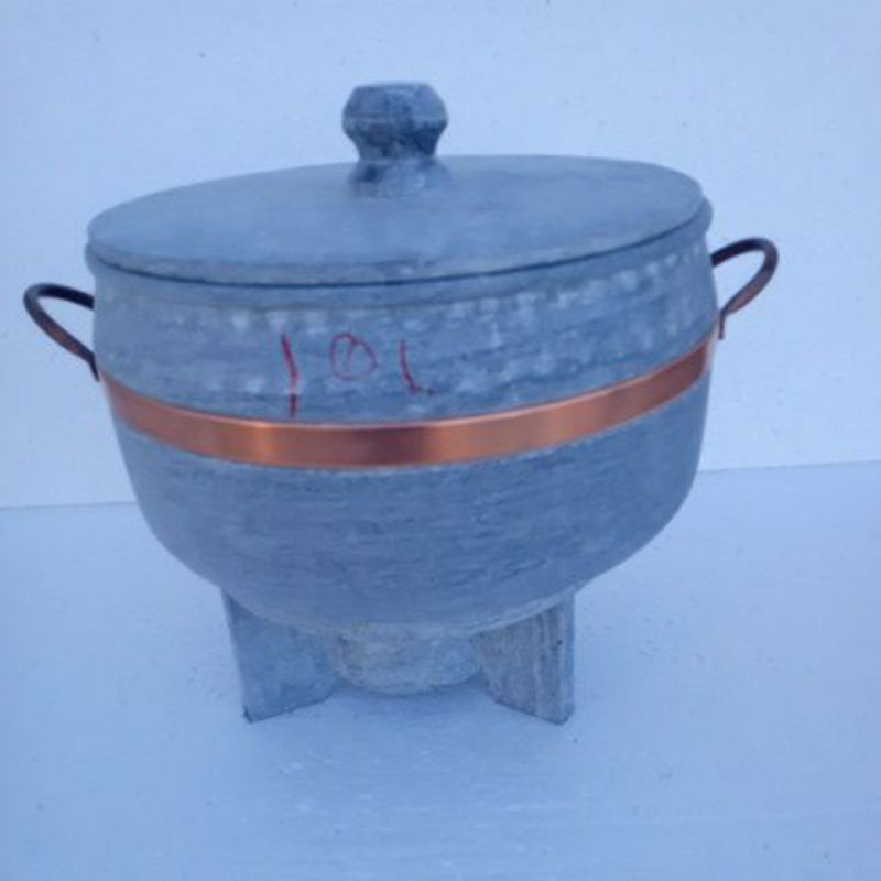 Panela de pedra 9  litros e fogareiro 24cm