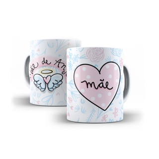 Caneca Personalizada Mãe de Anjo em Oferta na Shopee