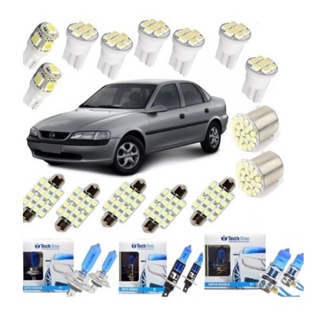 Kit Lampada Led Vectra 1997 A 2004 Teto Placa Ré