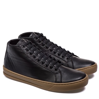 Sapatenis Couro Legitimo 134 tenis casual confortavel cano medio botinha confortavel resistente
