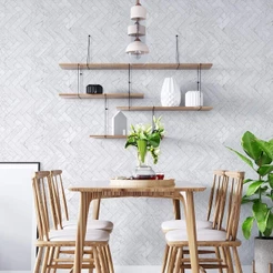 Papel De Parede Adesivo Azulejo Mármore Cozinha Lavável Banheiro 2,00 mts
