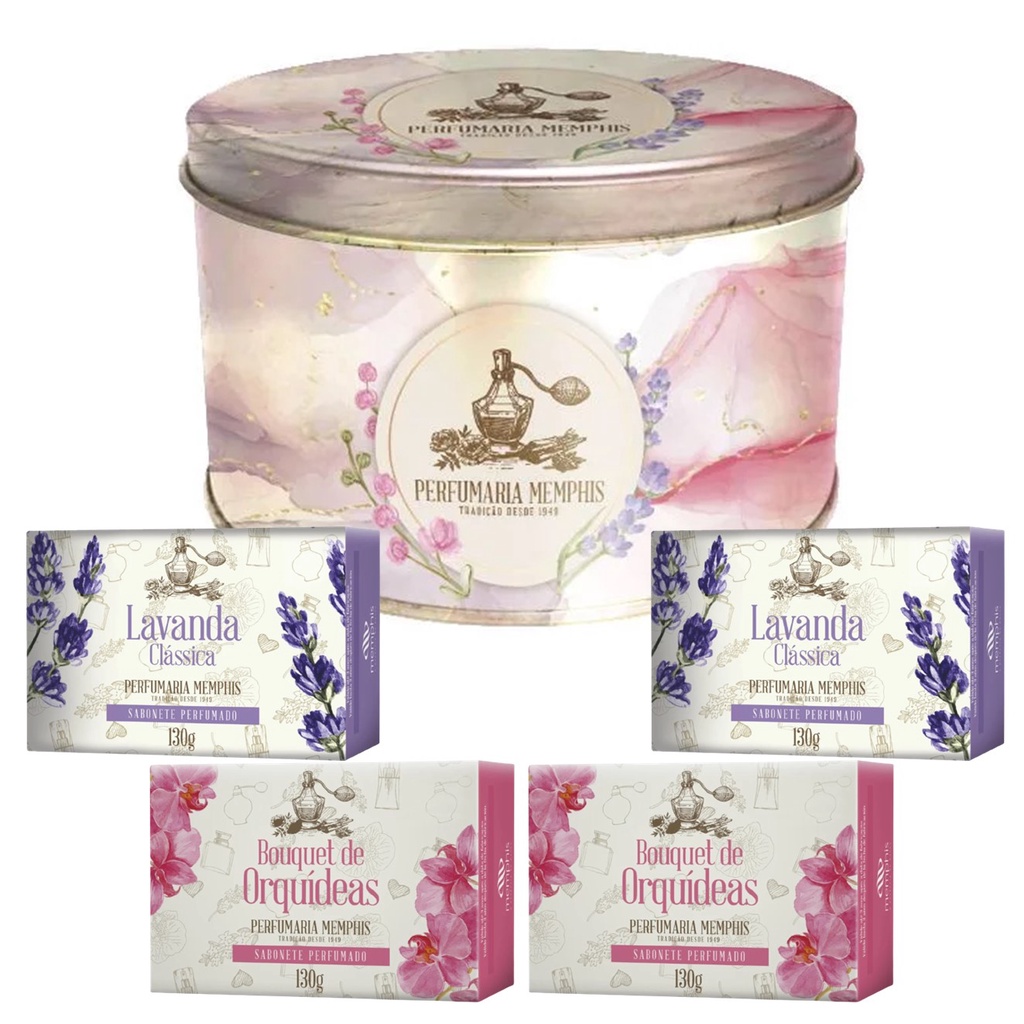 Sabonetes Perfumados Lavanda e Orquídea - Lata com 04 unidades | Shopee  Brasil