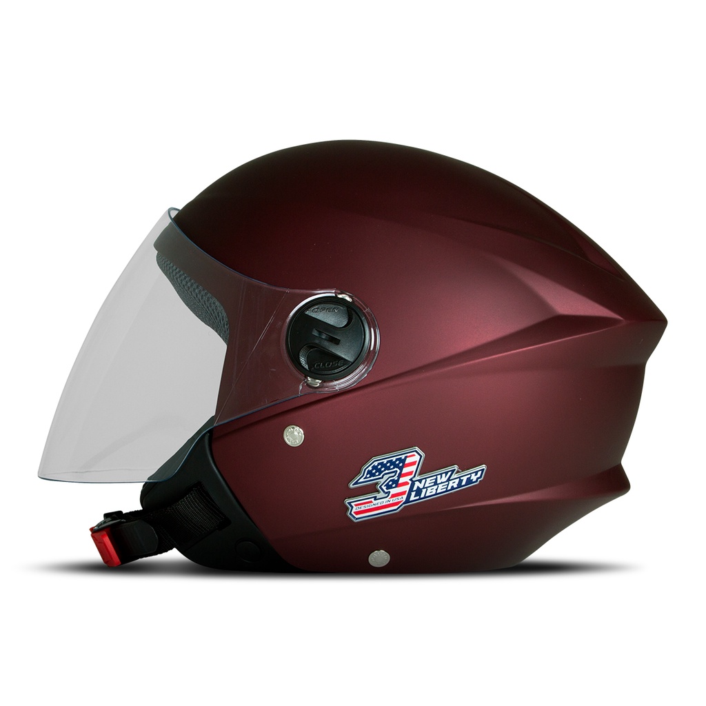 Capacete Aberto Barato Pro Tork Liberty 3 Tree Elite Vinho Proteção Motoqueiros 56 58 60 Sem Genero em Oferta na Shopee