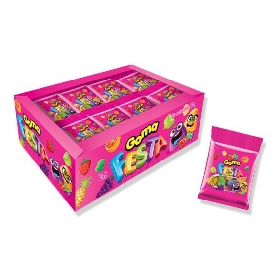 Balas De Goma Festa C/25 Unidades - Kuky em Oferta na Shopee