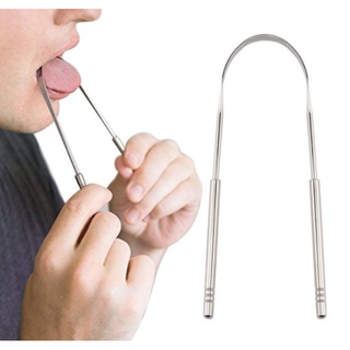 Raspador De Língua De Aço Inoxidável / Raspador Para Cuidados Oral / Higiene