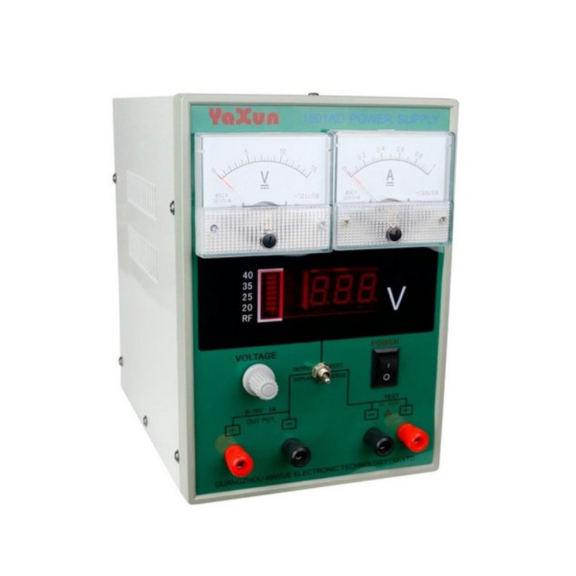 Fonte bancada yaxun 1501ad durável iniciante voltimetro bip 220v