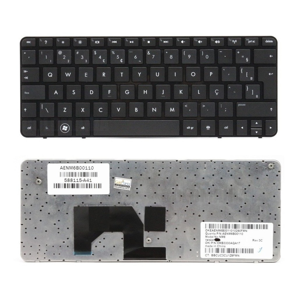 Teclado Netbook Hp Mini 210t 210-1000 210 1000 Nm6w Br Com Ç