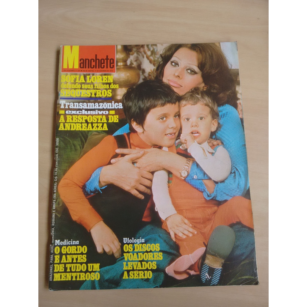 Revista Manchete 1223 Sofia Loren Agatha Christie 1975 353q