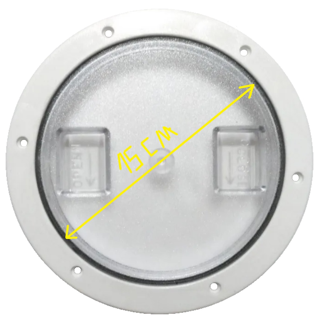 Escotilha Tampa De Inspeção Diâmetro Interno de 6 Polegadas com tampa transparente