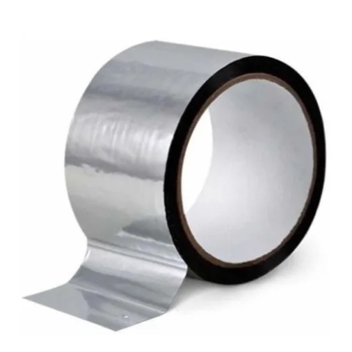 Fita Adesiva Cromada Isolamento Térmico Forração Caixa de Isopor 48mmx40m