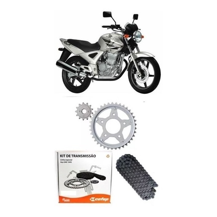 Kit Relacao Trannsmissão Tração Completa Cbx 250 Twister 2001 2002 2003 2004 2005 2006 2007 2008 Original Cofap