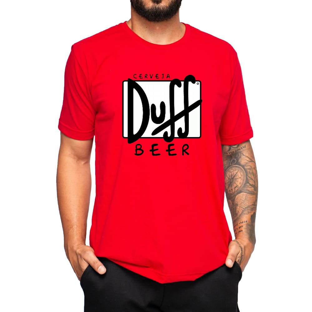 Camiseta 100% Algodão Duff Beer Estampada Top