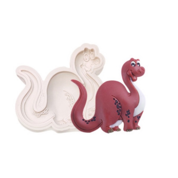 Molde de Silicone Dinossauro - Dino Cute Desenho - Molde de Silicone para Artesanato e Confeitaria