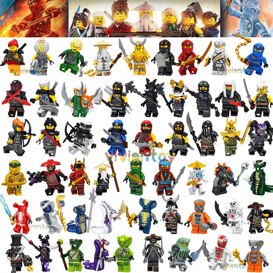 Mini Figuras Ninjago Jay Zane Kai Lloyd Nya Ninja Filme Building Blocks Brinquedos Presentes