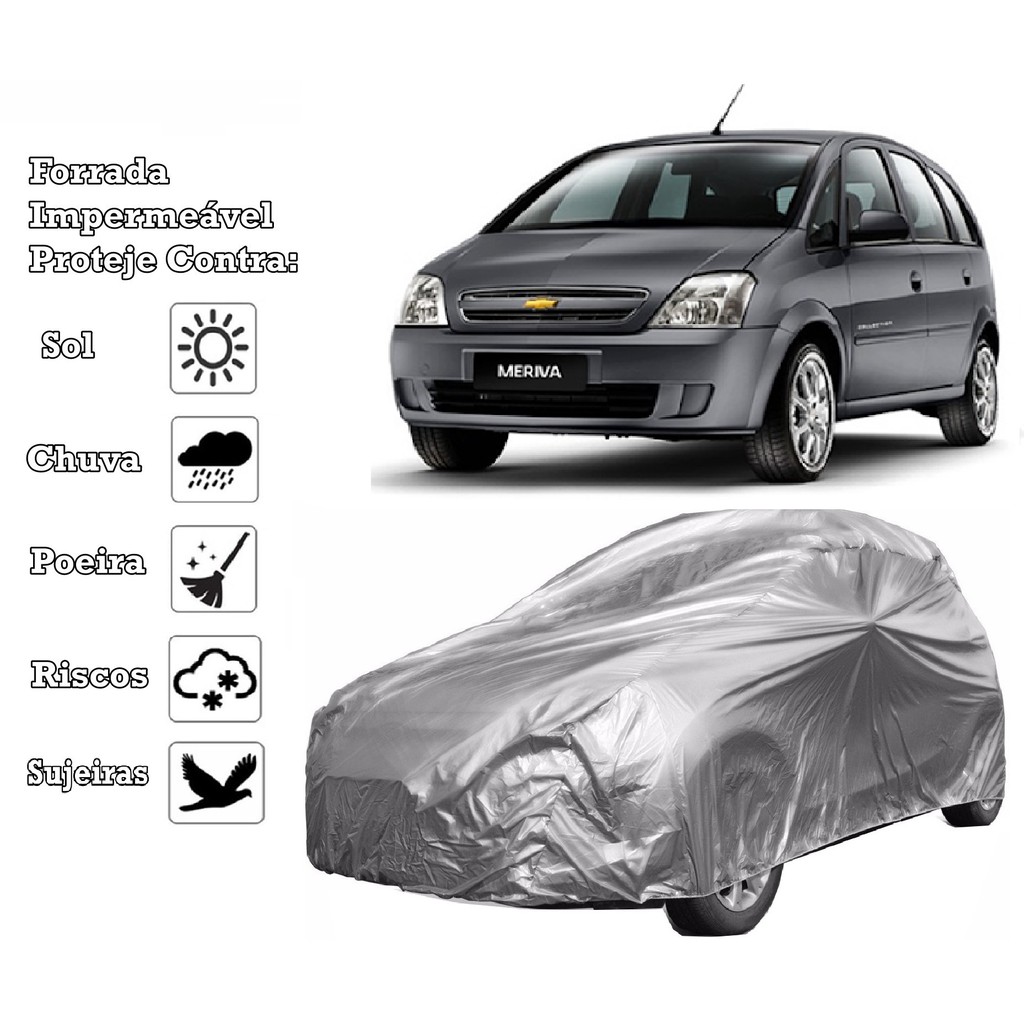 Capa Cobrir Carro Chevrolet Meriva Forrada e 100% Impermeável