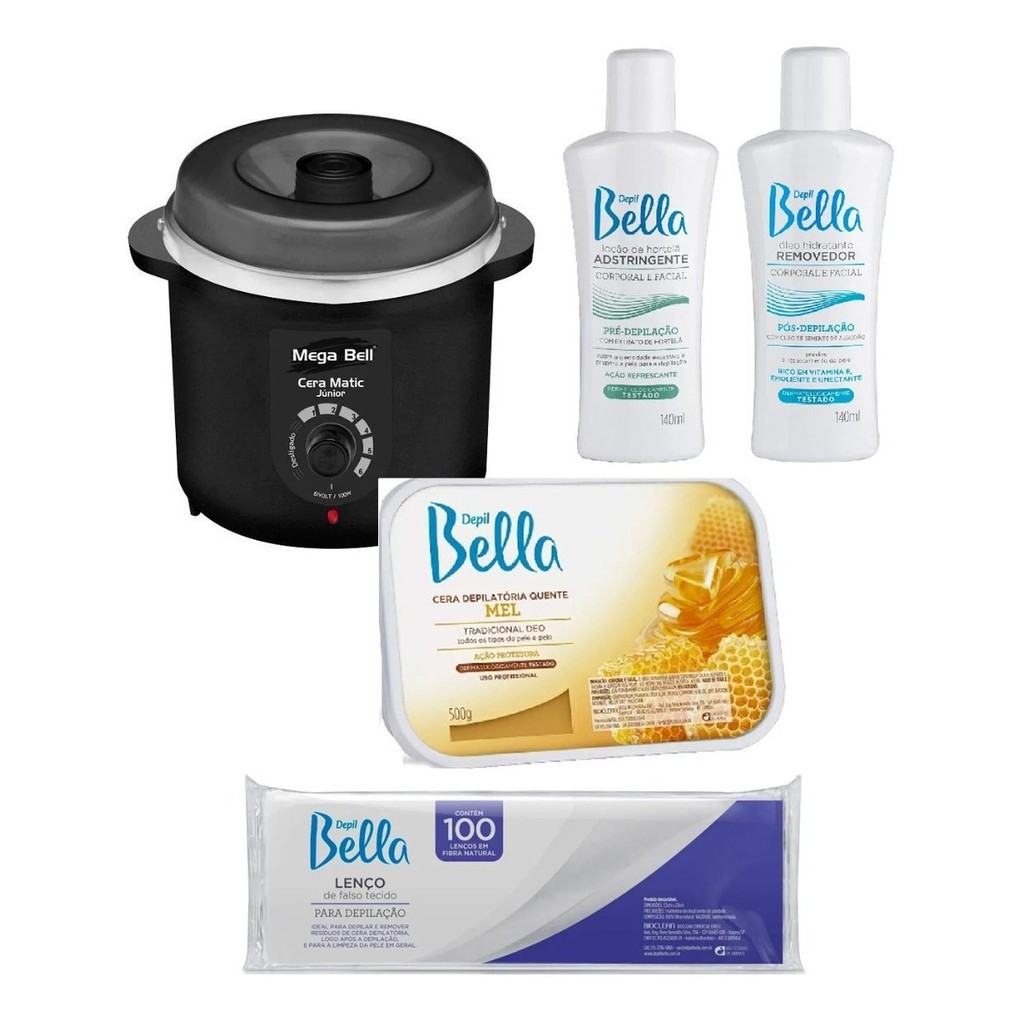 Kit Depilação Cera Quente Termocera Panela Elétrica