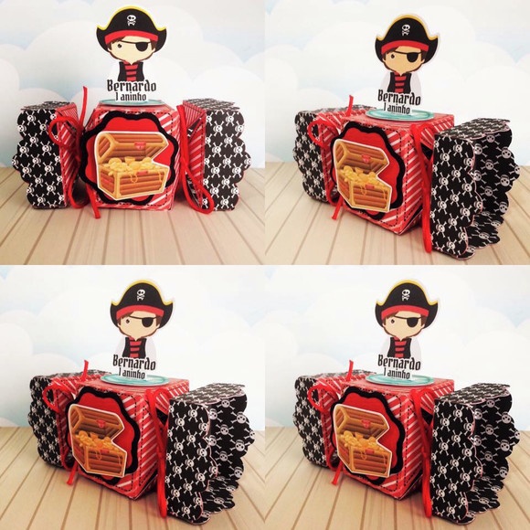 kit festa infantil lembrancinha para aniversário Caixinhas Personalizadas Pirata