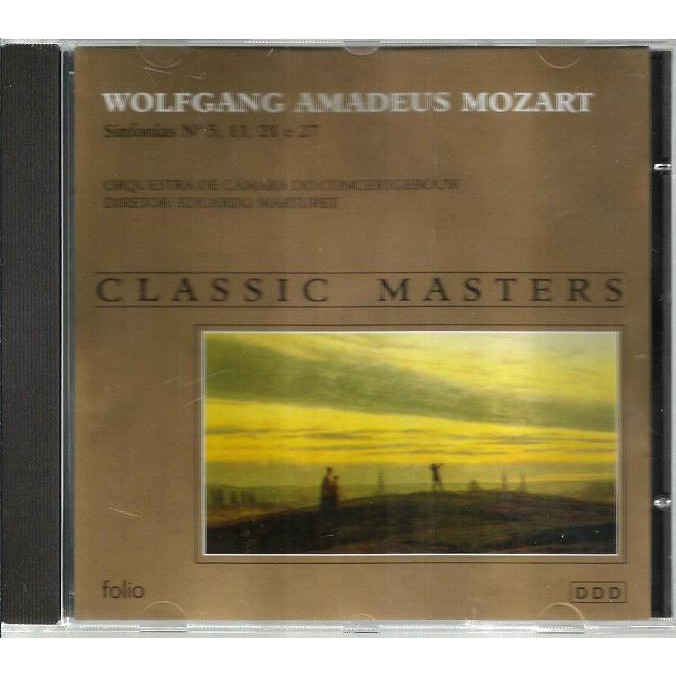 1120 Mcd- Cd Original 1997- Classic Master- Wolfgang Amadeus Mozart- Sinfonia Nº. 5, 11, 21 e 27