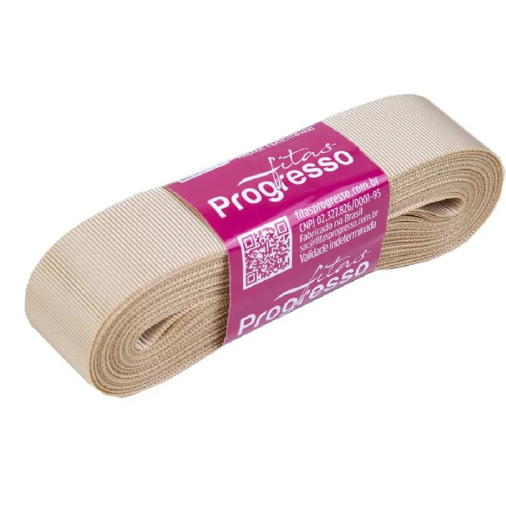 Fita Gorgurão Progresso 22mm nº5 10m 236 Bege - 1un - Stationery