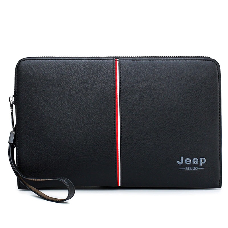 Carteira Bolsa de Mão Jeep A28 Couro Celular Cartao - Preta