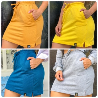 Saia Moletom Feminino Flanelada Com Bolso Confortável linda saias frio inverno
