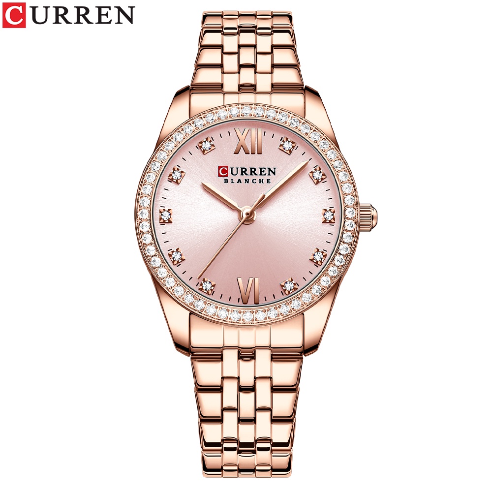 CURREN Relógio De Quartzo Feminino Esportivo À Prova D'água 9086 X