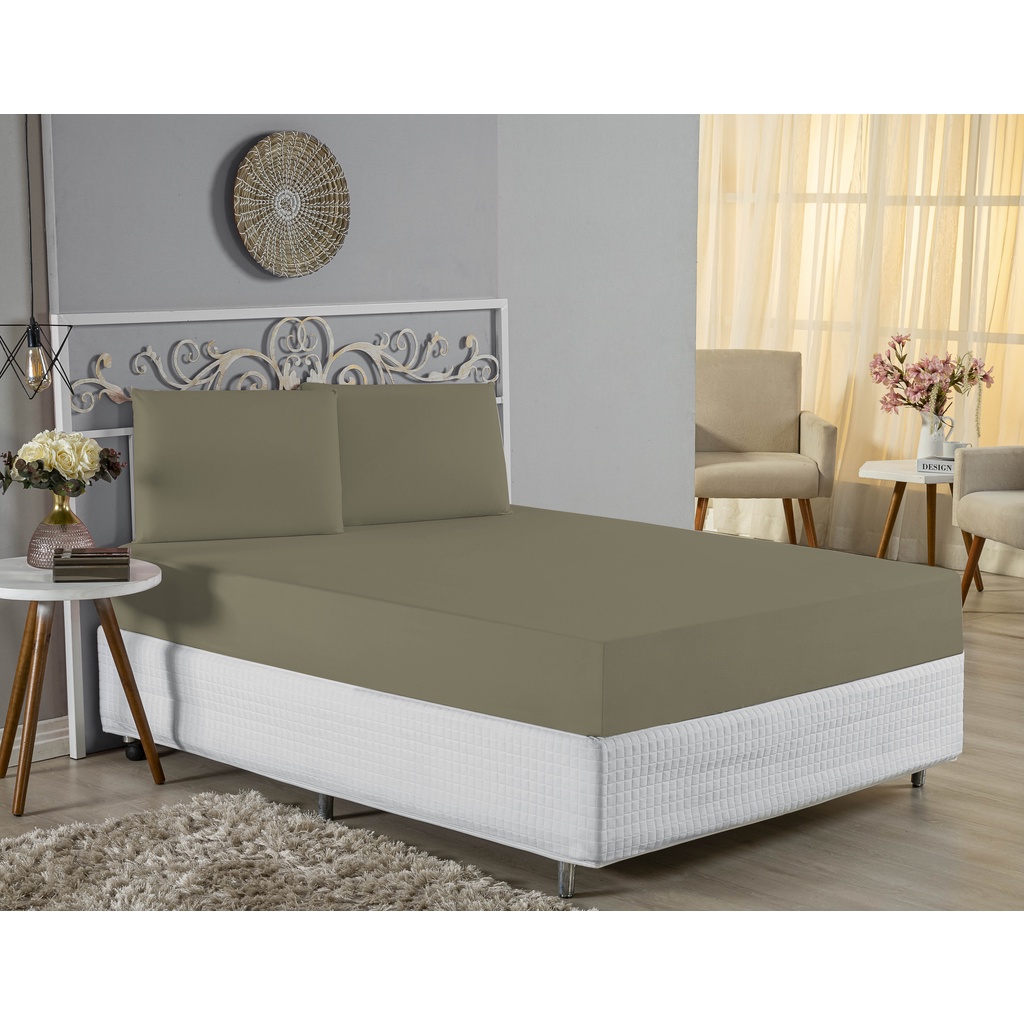 Jogo de Cama Malha Antialérgico 100% Algodão + Fronhas