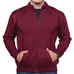 Jaqueta Masculina Blusa De Frio Casaco Aberto Com Bolso E Ziper Tricot