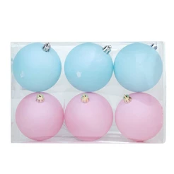 Kit Bola Lisa - Trend Rainbow - Candy- Rosa/Azul- 8cm- Rizzo