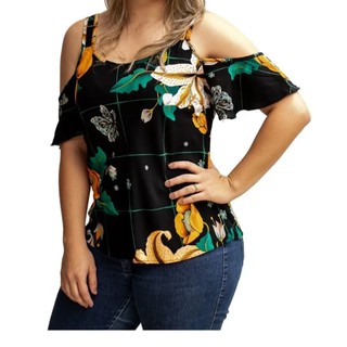 Kit 2 Blusa Regata Alça Larga Ciganinha Viscose