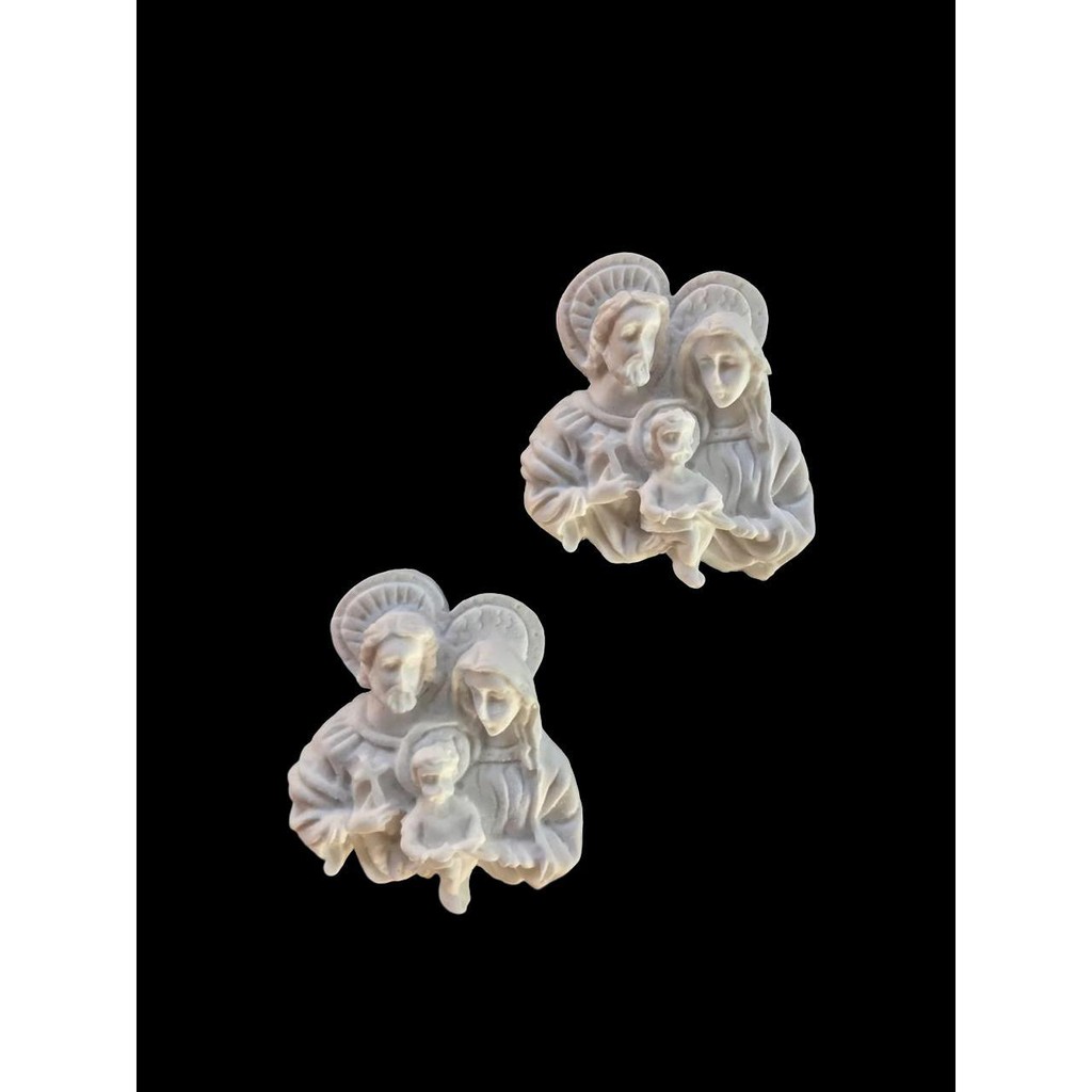 Kit 6 peças Aplique Sagrada Familia em Resina Pequeno em Oferta na Shopee