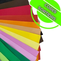 Placas De EVA 40x47 Liso - Kit com 100 Folhas (Colorido)
