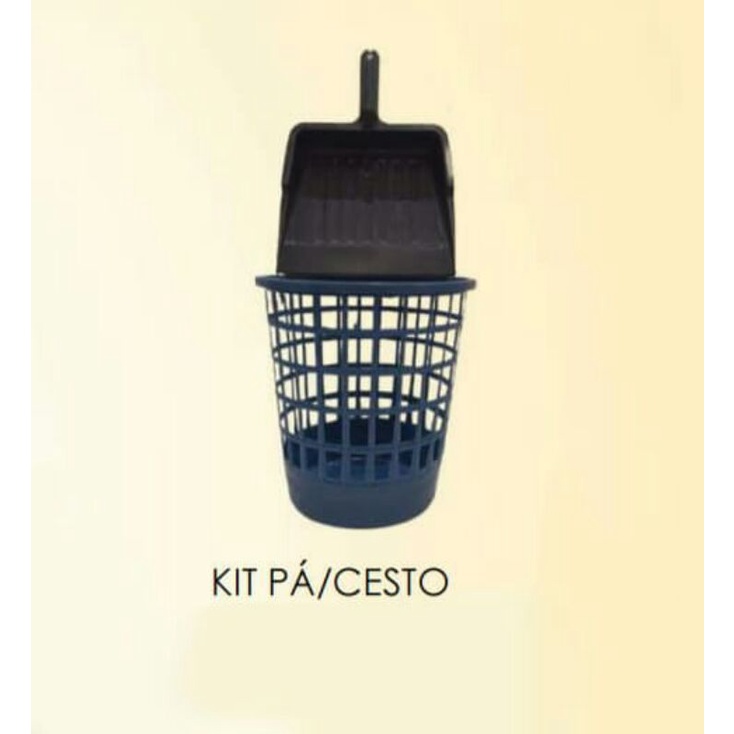 kit limpeza 2 peças cesto e pá