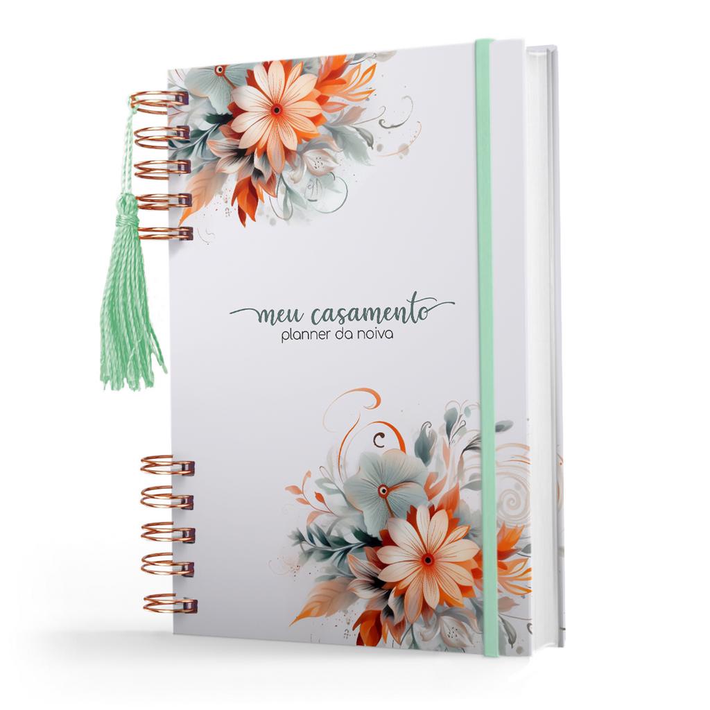 Planner Da Noiva - Planejamento Completo Casamento - Floral em Oferta na Shopee