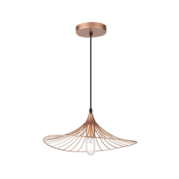 Lustre Pendente Taschibra Aramado Fly Cobre E27 Bivolt
