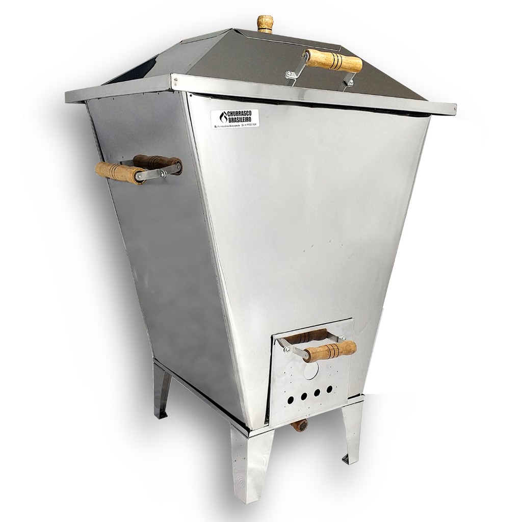 Churrasqueira a Bafo M Inox  Modelo B-150 Churrasco Brasileiro em Oferta na Shopee