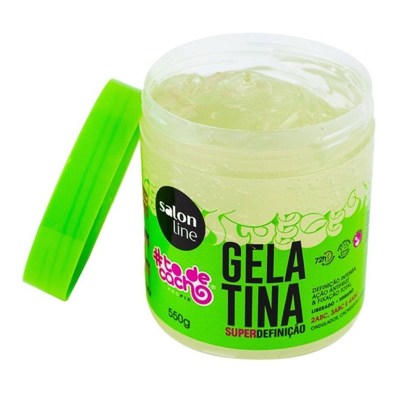 Gelatina Salon Line Super Definicao 550g Gelatina Para Cabelos Cacheados Shopee Brasil