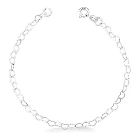 Pulseira de Prata 925 Pura Mini Corações em Oferta na Shopee