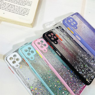 Samsung Galaxy A12 A42 A22 4G A02S A03S Bling Clear Glitter Phone Case With Camera Protective Cover