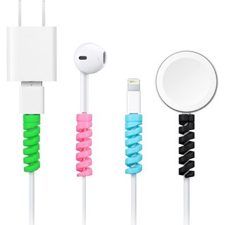 Kenux Protetor de Cabo USB Mola Espiral para Smartphone Tablet Celular