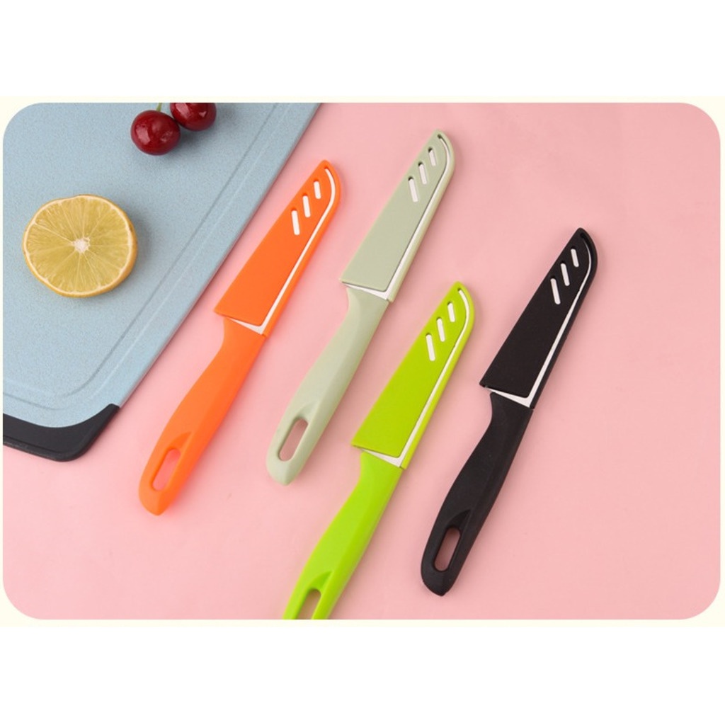 Kit 10 Facas com Bainha Lamina em Aço Inox, Faquinhas Cozinha Afiadas Utilidade do Lar Faquinha Pequena com Capa Cozinha