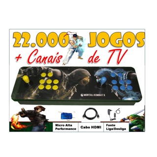 Fliperama e Arcade 22000 ou 66000 jogos 1 ano garantia em Oferta na Shopee