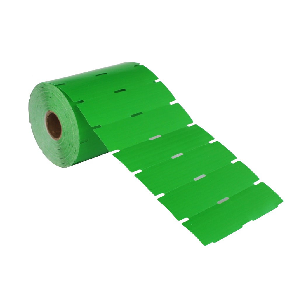 Etiqueta Gôndola 105x30mm 10,5x3cm Couche cartão Gap universal p/ Zebra Argox Elgin - Rolo 30m VERDE