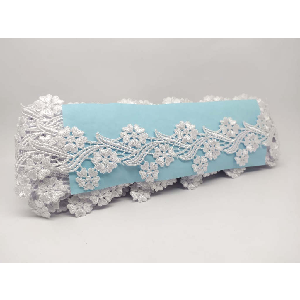 Renda Guipir Branca Para Veu Ccb YL142 em Oferta na Shopee