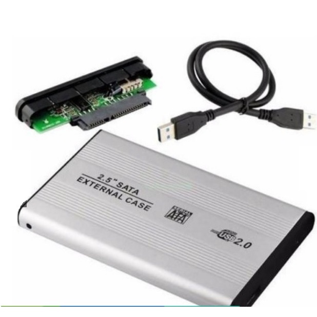 Case Gaveta Hd Sata Externo 2.5 Notebook Usb 2.0 com chave para montagem cor preta