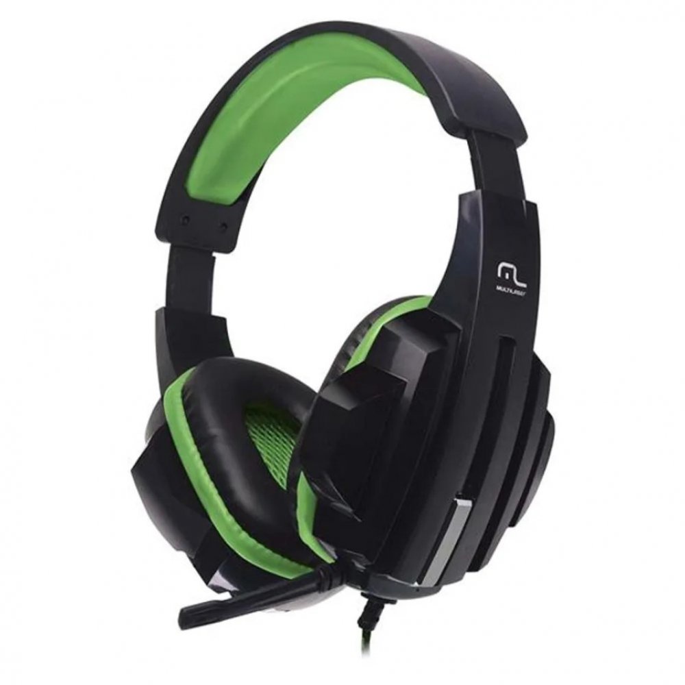 Headset Gamer P2 Preto/Verde Multilaser - PH123