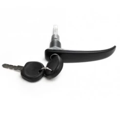Maçaneta Externa da Porta do Meio Com Chave Zamac Preto Volkswagen Kombi Clipper
