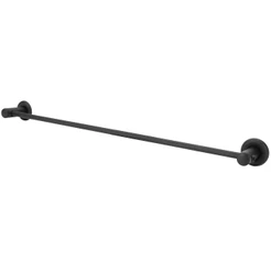 Porta Toalha Barra Metal Inox Preto/Black Banheiro Parede