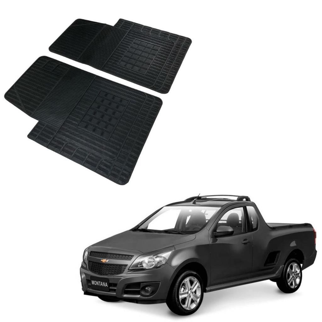 Jogo 2 Pecas Tapete Automotivo Especifico Montana 2010 em diante 100% Borracha Borcol